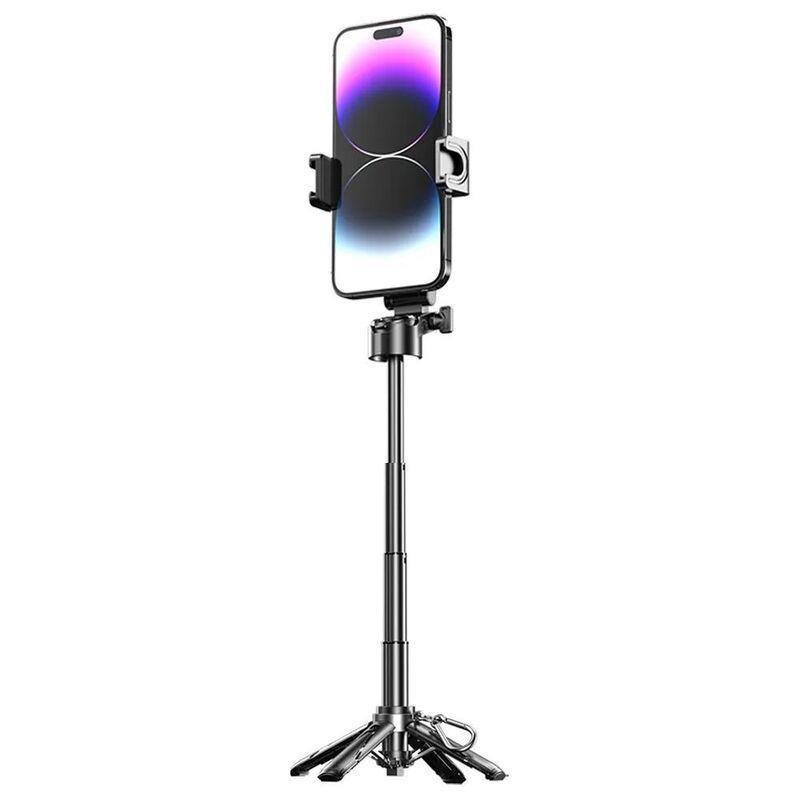 Porodo Foldable Selfie Stick with Extendable Tripod - Black, , large image number 0