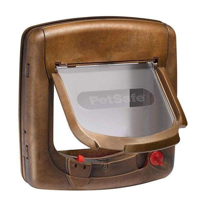 Petsafe Magnetic 4 Way Locking Deluxe Cat Flap - Wood, , large image number 0