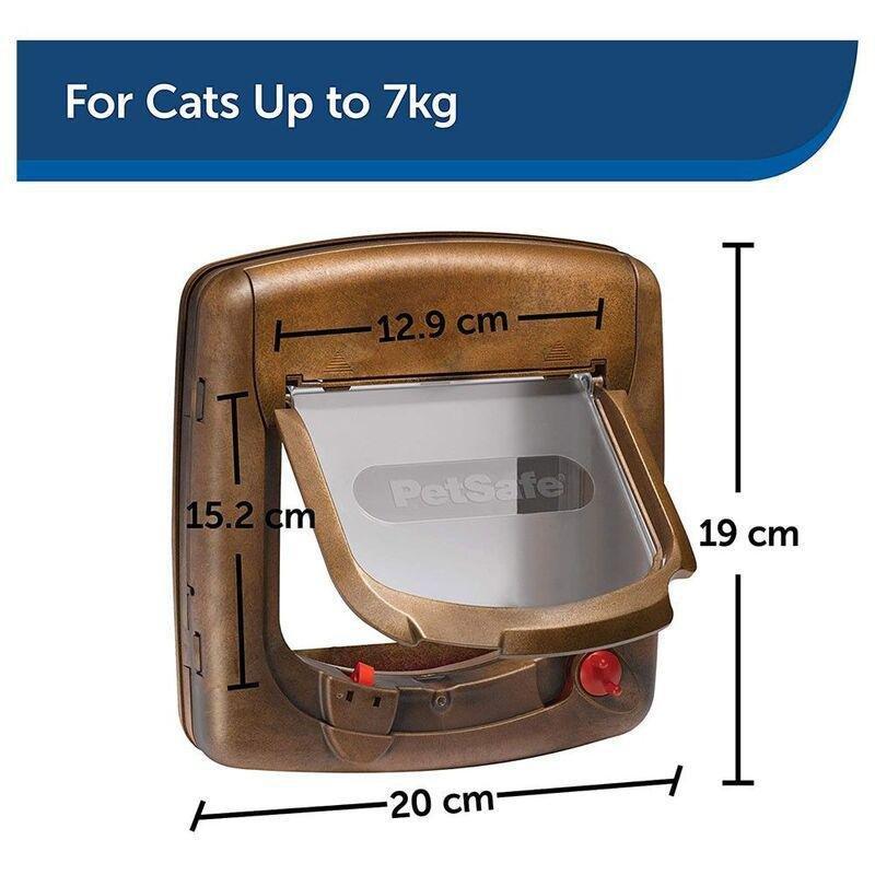 Petsafe Magnetic 4 Way Locking Deluxe Cat Flap - Wood, , large image number 1