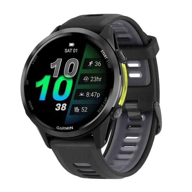 Garmin Forerunner 970 Carbon Gray DLC TI Smartwatch with Black Case & Black/ Translucent Whitestone Band, , medium