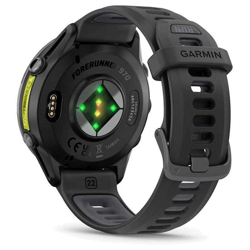 Garmin Forerunner 970 Carbon Gray DLC TI Smartwatch with Black Case & Black/ Translucent Whitestone Band, , large image number 4