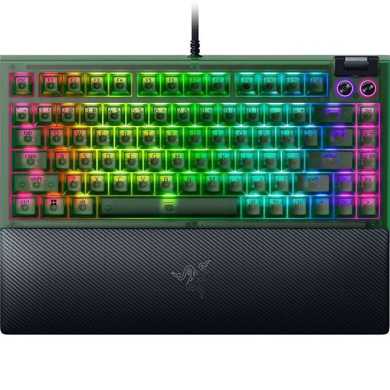 Razer Blackwidow V4 75% Hot-Swappable Mechanical Gaming Keyboard - Phantom Green Edition, , medium