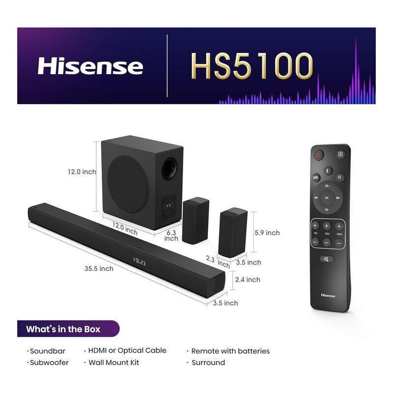 Hisense Soundbar HS5100 Speaker Surround Sound System, , medium