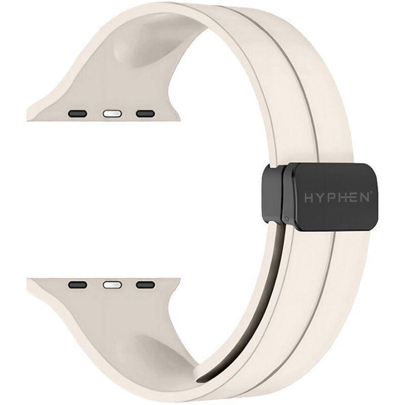 Hyphen Watch Strap For Apple Magnetic Clasp Silicone Band (49/45/44/42 Mm) - Star Light, , large image number 0