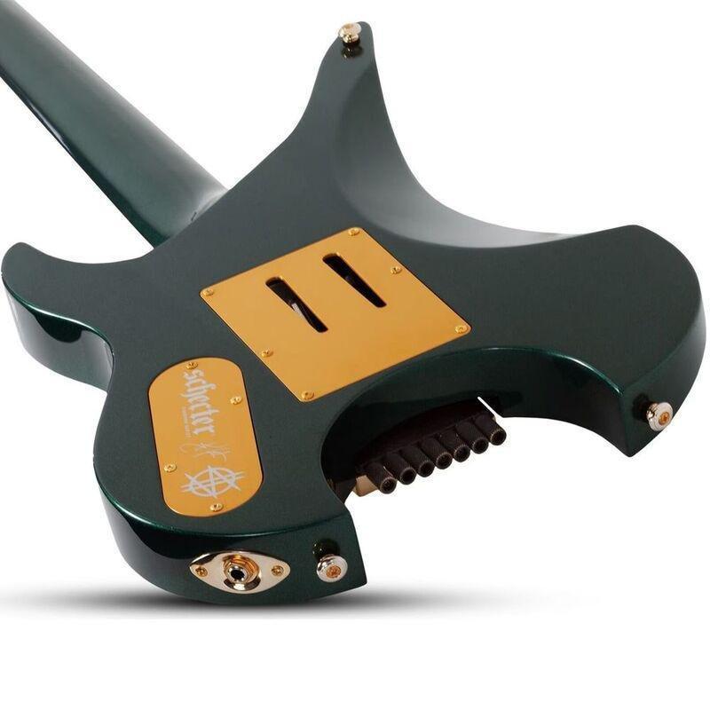 Schecter 2111 Electric Guitar 7 Strings Synyster Gates Custom-7 TR Headless - Oak Green Metallic, , large image number 4