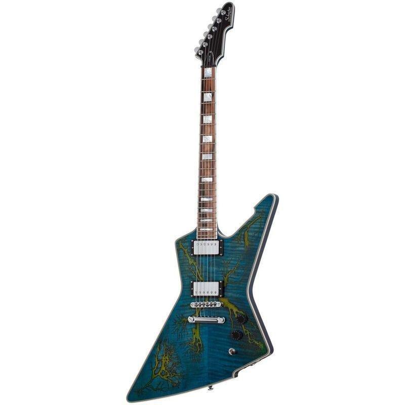 Schecter 603 Electric Guitar E-1 Electro-Resin - Transparent Blue, , large image number 0