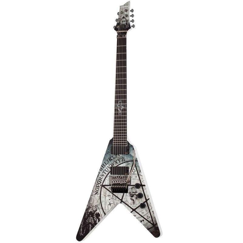 Schecter 335 Randy Weitzel V-7 Fr Electric Guitar 7 Strings - Satin White, , large image number 1