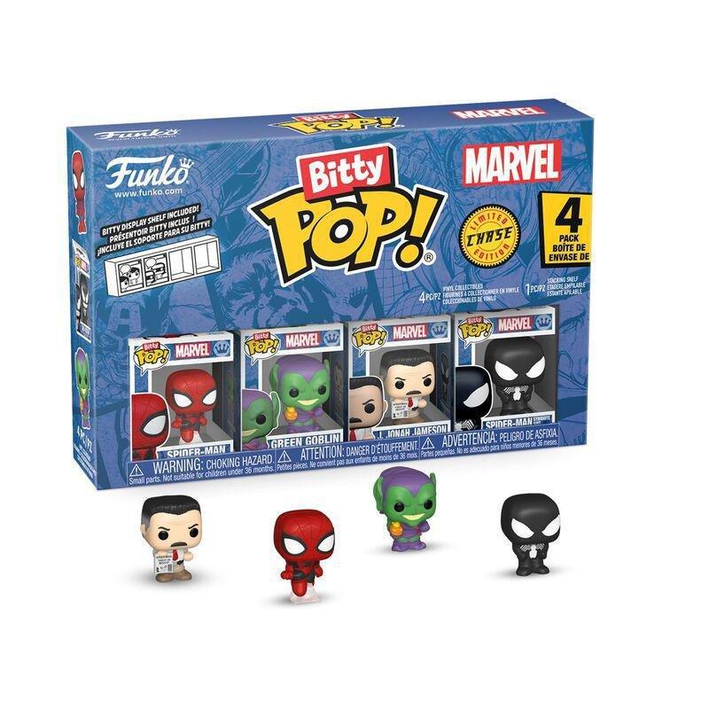 Funko Bitty Pop! Marvel Spiderman Spiderman Pack of 4 Vinyl Figure, , large image number 0