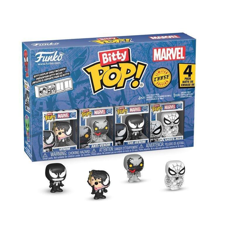 Funko Bitty Pop! Marvel Spiderman Venom Pack of 4 Vinyl Figure, , large image number 0