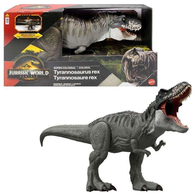 Mattel Jurassic World Rebirth Super Colossal Saga Villian Tyrannosaurus Rex Figure, , large image number 0