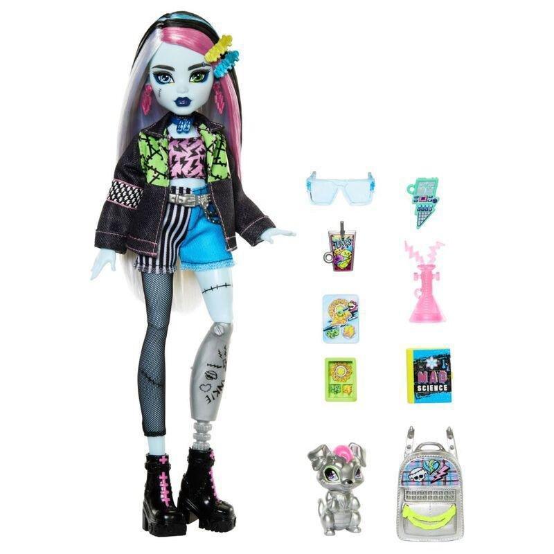 Mattel Monster High Frankie Stein Fashion Doll With Pet Watzie And Accessories, , large image number 0