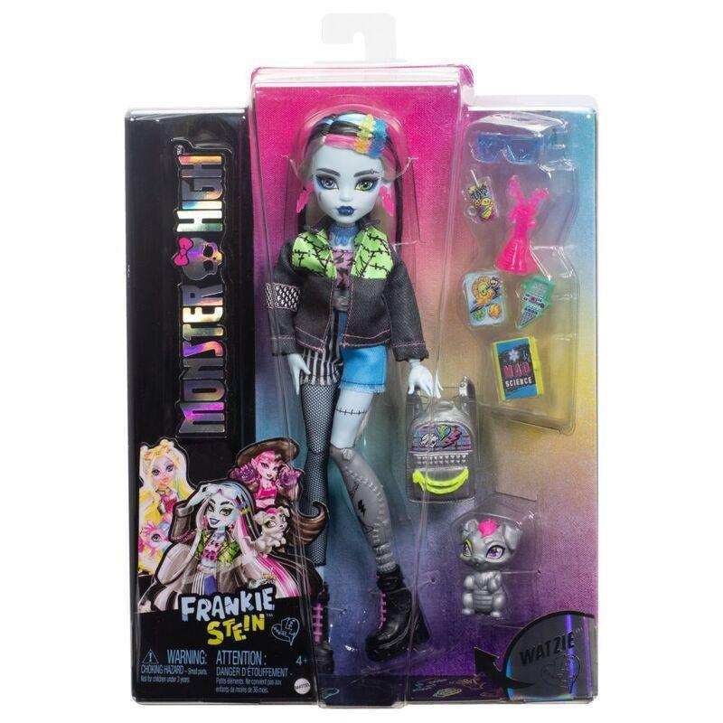 Mattel Monster High Frankie Stein Fashion Doll With Pet Watzie And Accessories, , large image number 1