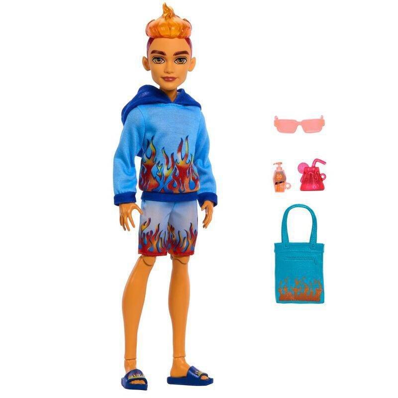 Mattel Monster High Scare-Adise Island Heath Burns Fashion Doll with Swim Trunks & Accessories, , large image number 0