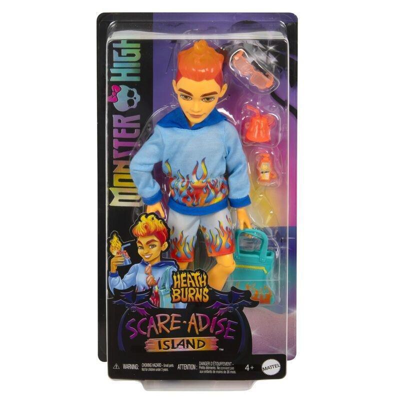 Mattel Monster High Scare-Adise Island Heath Burns Fashion Doll with Swim Trunks & Accessories, , large image number 3