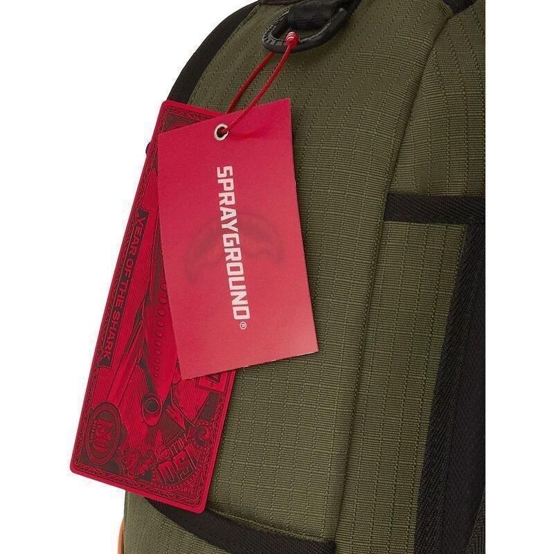 Sprayground Shark Central Army DLX-Ripstop Backpack, , medium