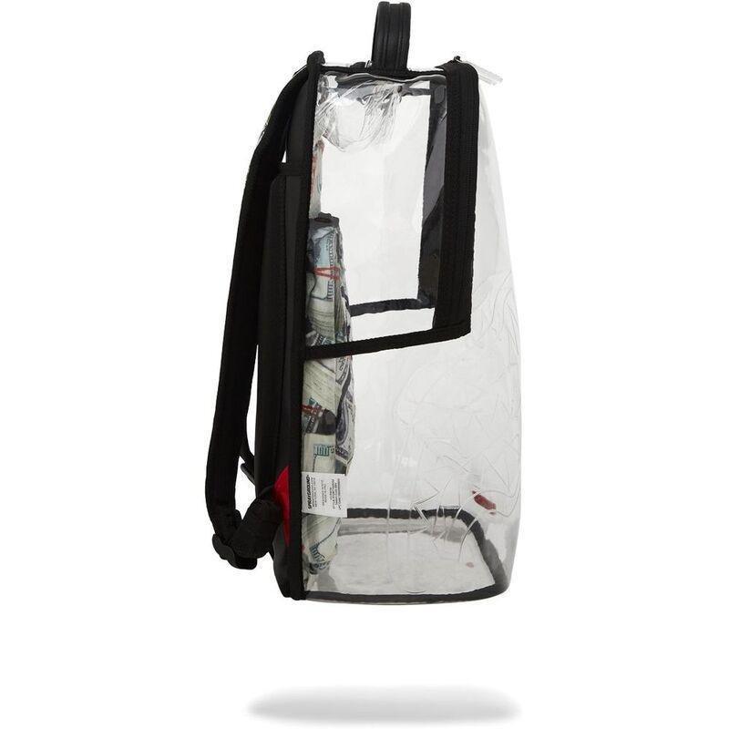 Sprayground Money Pile Clear DLXs Backpack, , medium