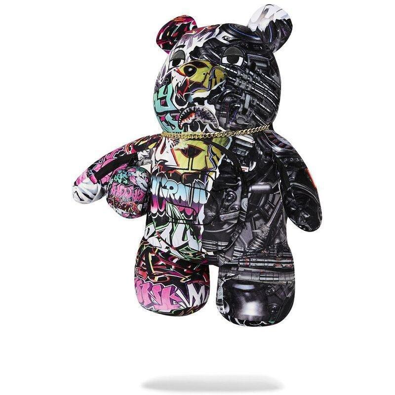 Sprayground Split Cybershark Moneybear Teddy Bear Backpack, , medium