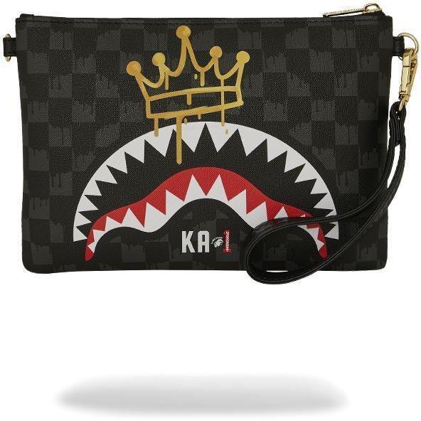 Sprayground Crown Drip Check X Ka1 Clutch - Black, , large image number 0