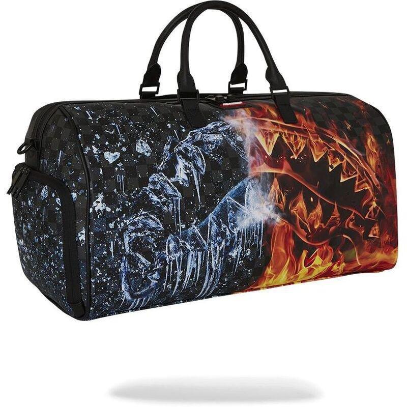Sprayground Fire & Ice Shark Large Duffle Bag, , medium