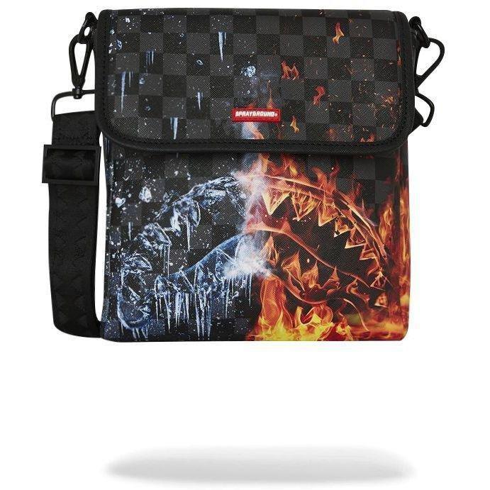 Sprayground Fire & Ice Shark Messenger Sling Bag, , large image number 0