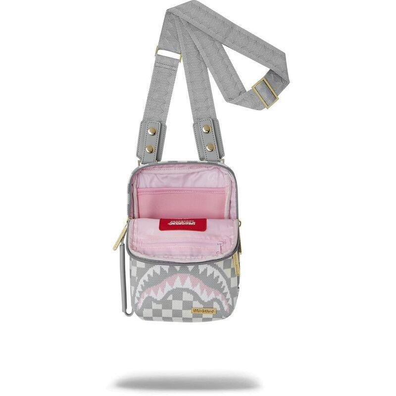 Sprayground Knit Sharks In Paris In Cream Og Sling Bag, , large image number 0