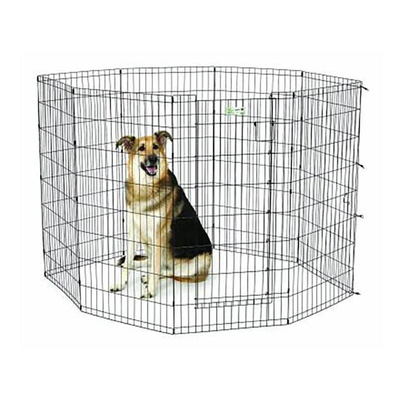 Nutrapet High Lightweight Dog Exercise Pen - Black Powder Coated (42 Inch), , large image number 0