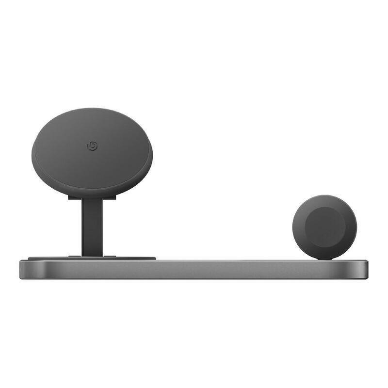 Bazic GoMag Station 3-in-1 Magnetic Fast Wireless Charger with Built-In Apple Watch Charger - Black, , large image number 1