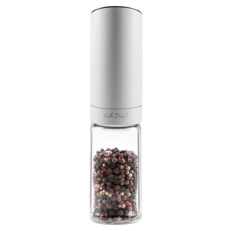 Vialli Design Salt & Pepper Electric And Gravitational Mill White Soho, , medium