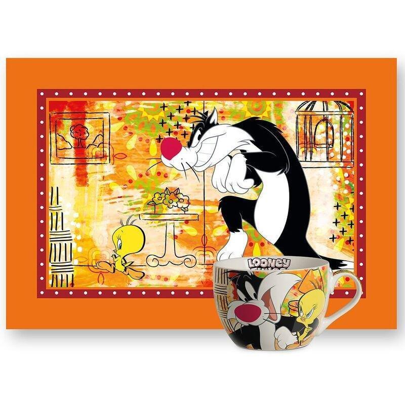 Egan Breakfast Cup And Placemat Sylvester & Tweety Set, , medium