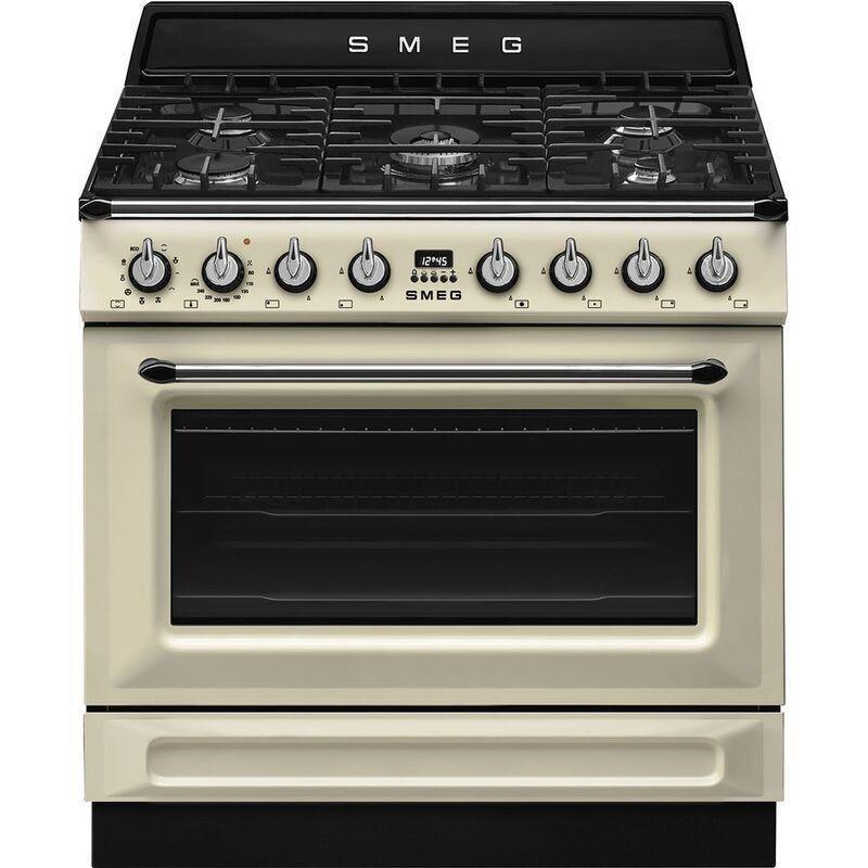 SMEG TR90GMP Victoria 90 x 60 cm Cooker with Gas Hob - Cream, , medium
