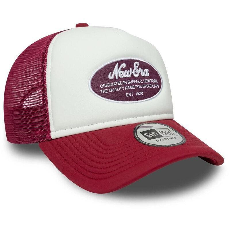 New Era 9Forty Oval Patch Trucker Osfm Dark Red Cap, , medium