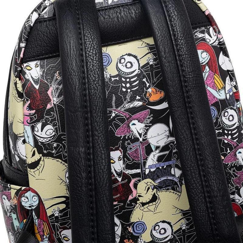 Loungefly Leather The Nightmare Before Christmas Alloverprint Mini Faux Leather Backpack, , medium