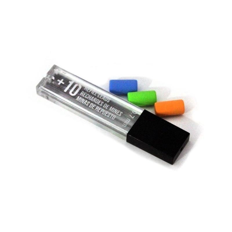Onyx + Green Mechanical Pencils Bonus 3 Leads/3 Erasers Recycled PET (3 Pack), , large image number 2