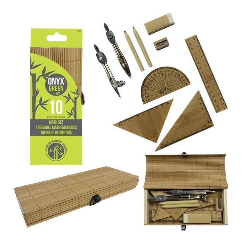Onyx + Green 10 Piece Bamboo Math Set, , large image number 0