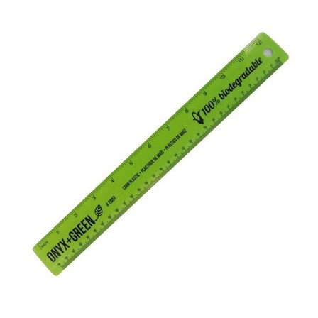 ONYX + GREEN - Onyx + Green 12 Inch/30 cm Ruler Corn Plastic