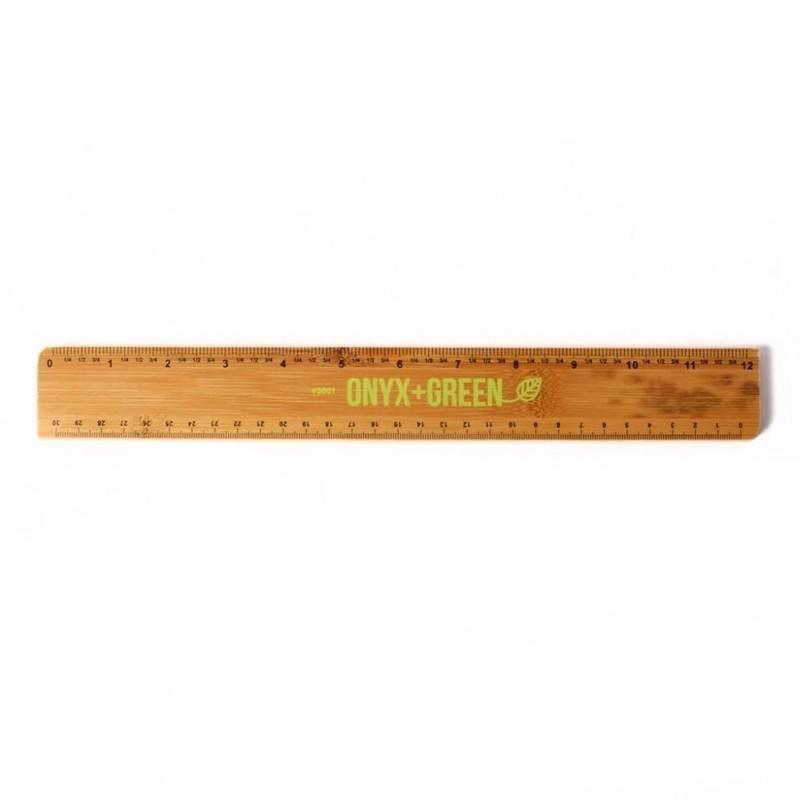 Onyx + Green 12 Inch/30 cm Ruler Bamboo, , large image number 0