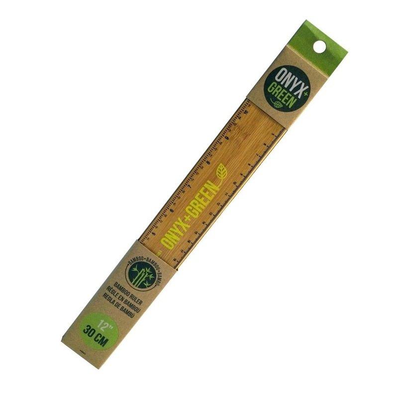 Onyx + Green 12 Inch/30 cm Ruler Bamboo, , large image number 1