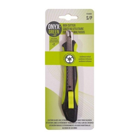ONYX + GREEN - Onyx + Green Box Cutter with 3 Blades Recycled PET