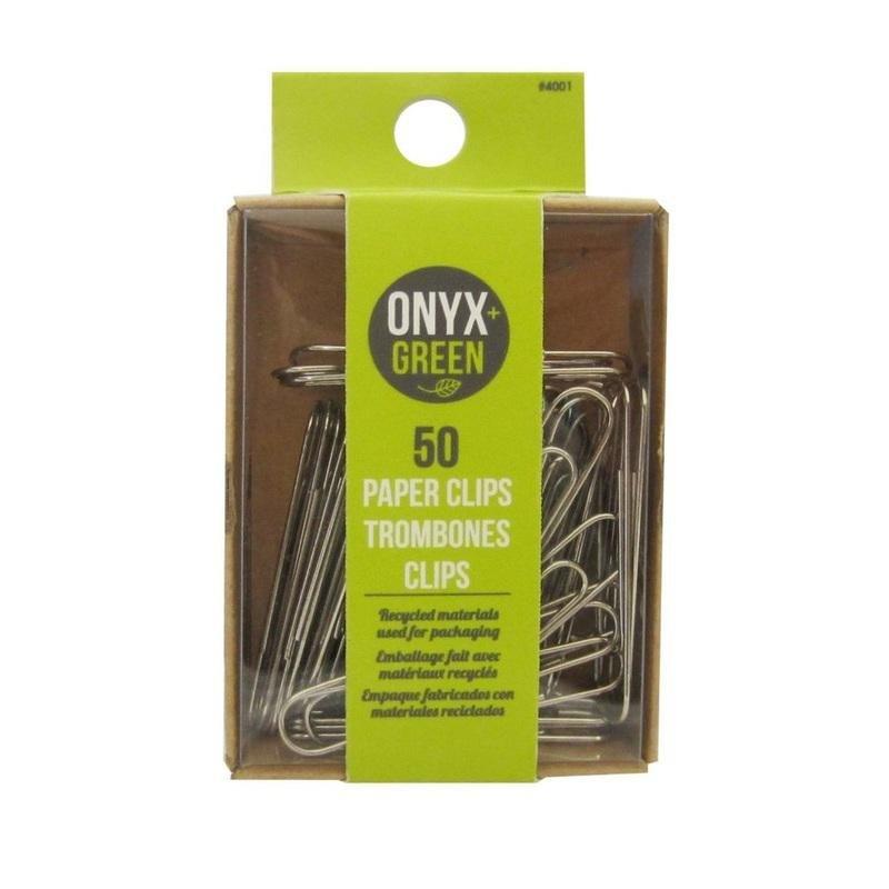 Onyx + Green Paper Clips Recycled Kraft & PET Packaging (50 Pack), , large image number 0