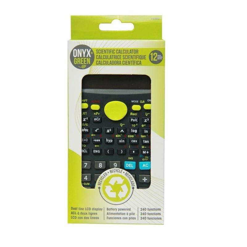 Onyx + Green Scientific Calculator Recycled PET, , large image number 0