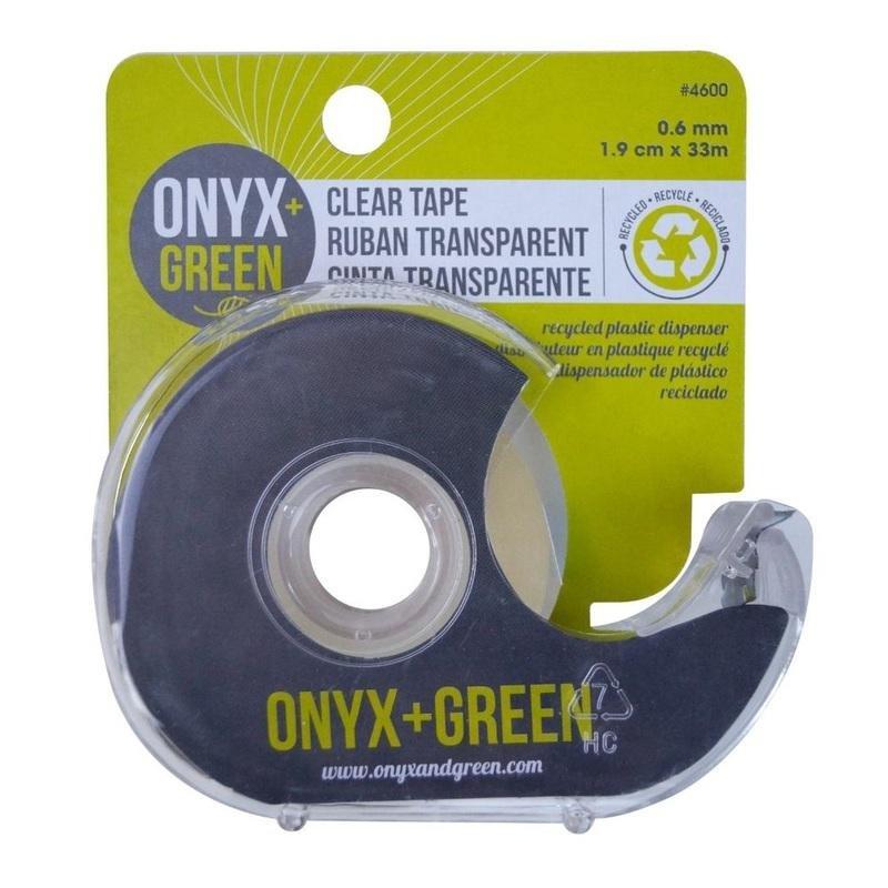 Onyx + Green Clear Tape Recycled PET, , medium