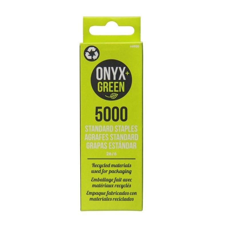 Onyx + Green Standard Staples 26/6 Recycled Kraft Packaging (5000 Pack), , large image number 0
