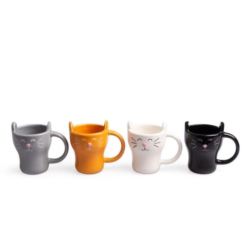 Balvi Meow Coffee Set Assorted Colours (Set of 4), , large image number 1