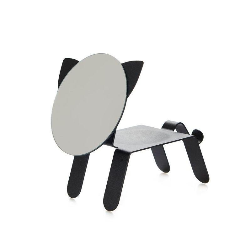 Balvi Cat Table Mirror Black, , large image number 0