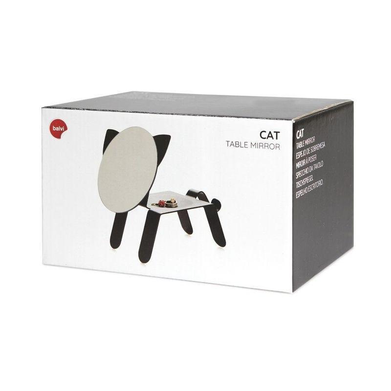 Balvi Cat Table Mirror Black, , large image number 2