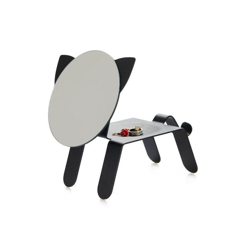 Balvi Cat Table Mirror Black, , large image number 3