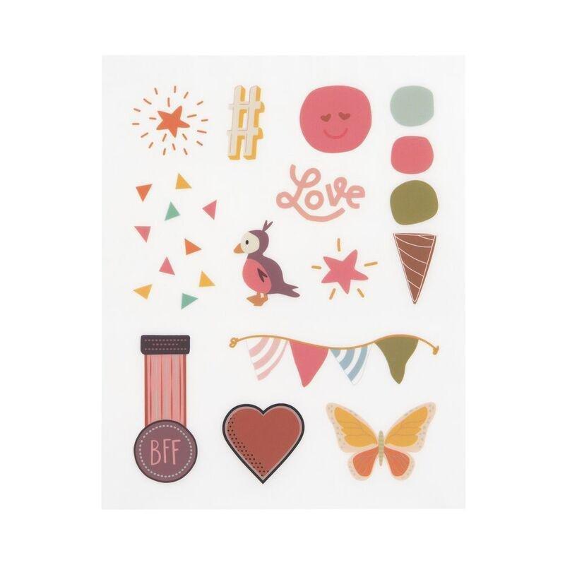 Lassig Stickers Rub On - Happy (Set of 3), , large image number 1