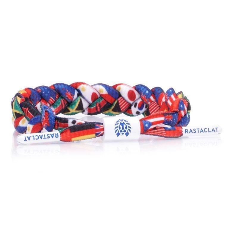 Rastaclat Braided Mens Bracelet Red/White/Blue, , large image number 0