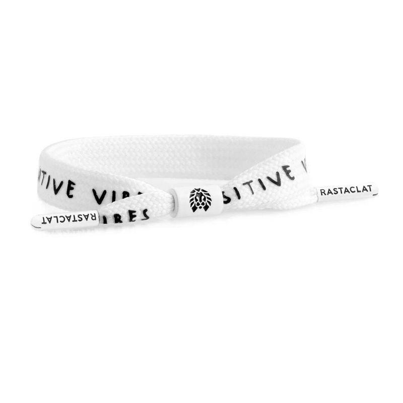 Rastaclat White Single Lace Mens Bracelet White/Black, , large image number 0
