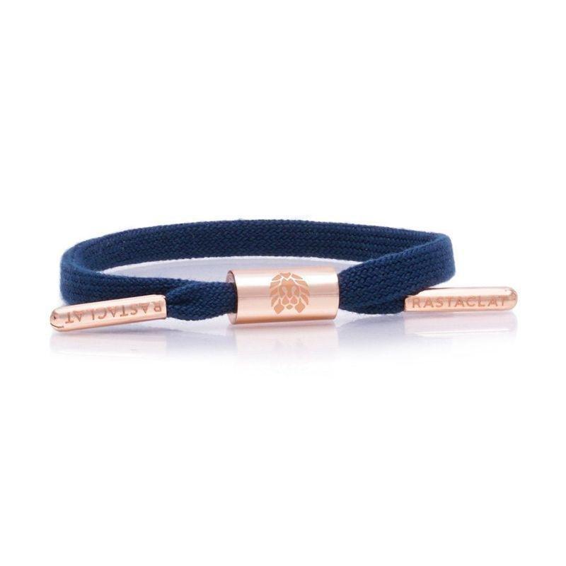 Rastaclat Navy Single Lace Womens Bracelet Navy/Peach Gold, , medium
